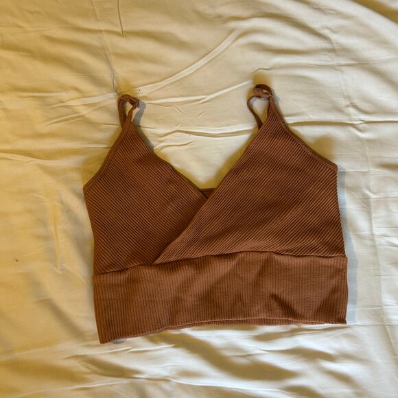 Aura Tops - Aura Ribbed Orange Tank